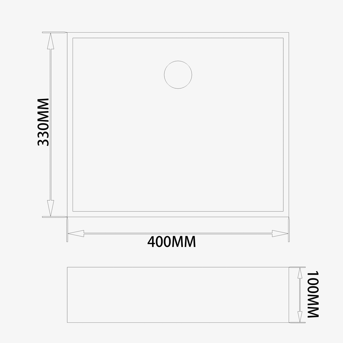 Above Counter Basin 400*330*100mm