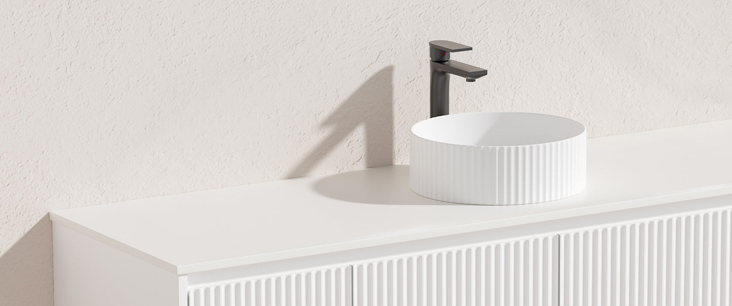 1500*460*500mm PVC Wall hung push open drawer vanity