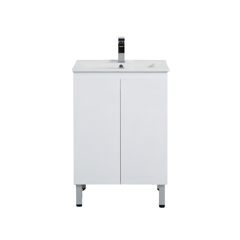 Bathroom Vanity White PVC Polyurethane Cabinet ONLY 600*460*880mm