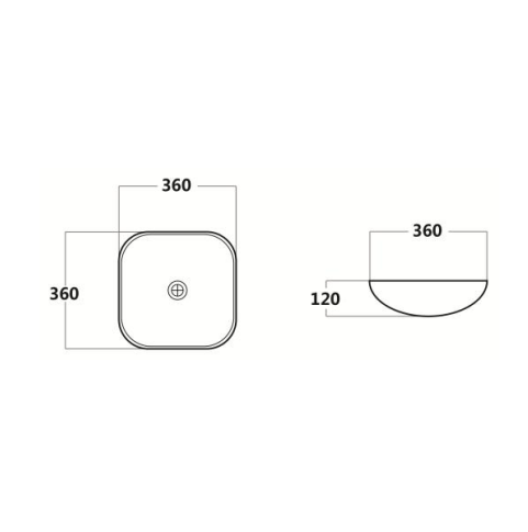 Above Counter Basin 360*360*120mm