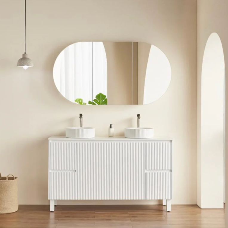 Olivia Shaving Cabinet Tall Boy 1500x800x150mm OPLSV1580MB/MW