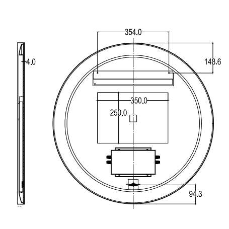 Luna Iron Framed LED Mirror LFM600/800/900R-BG