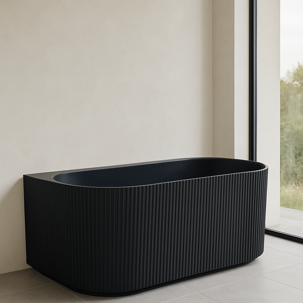 Rochelle Fluted Back to Wall Bathtub 1500/1700mm