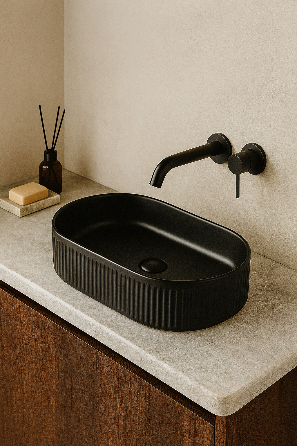 Ellipse Ceramic Console Basin of VITO 490*310*130mm