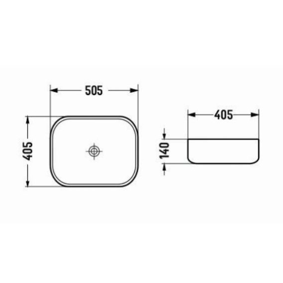 Above Counter Basin 505*405*140mm