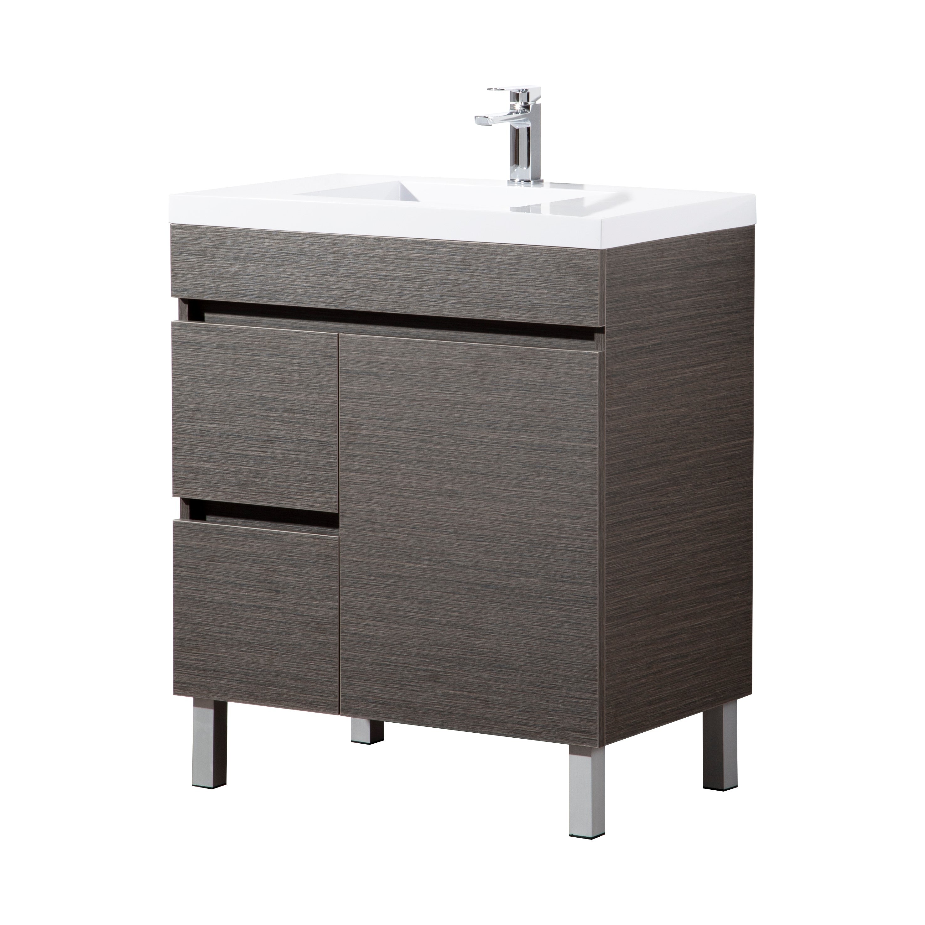 Slim Wall-Mounted Vanity (PVC) 450/600/750/900mm