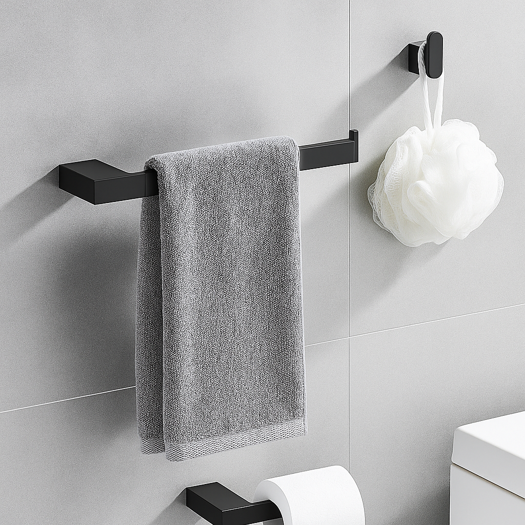 Premium Bathroom Hardware Collection Matte Black (4-Piece) COMBO4MB