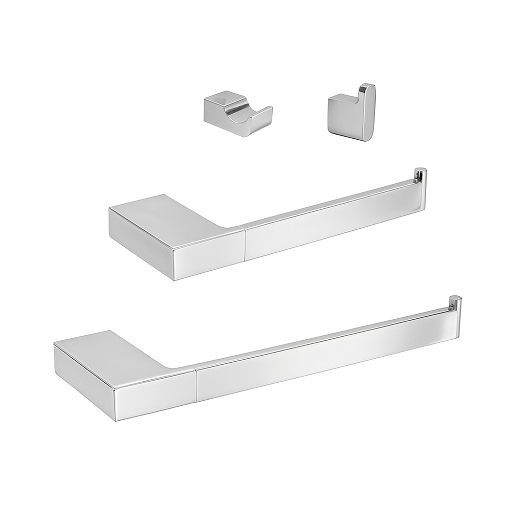 Premium Bathroom Hardware Collection Chrome (4-Piece) COMBO4C
