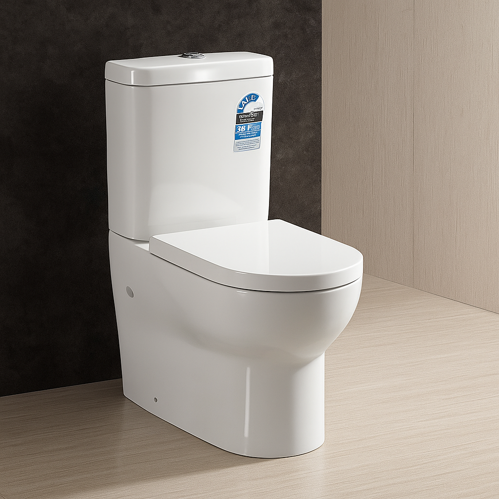 675*395*840mm Back to Wall Box Rim Toilet Suite LUX005 Trap Included
