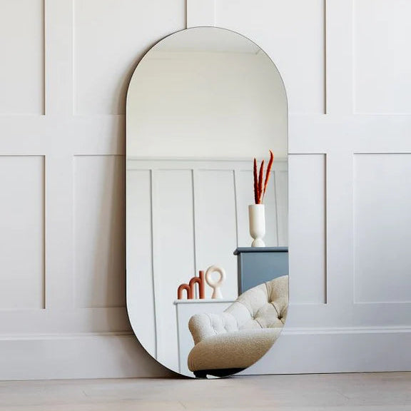Oval Bathroom Mirror – Wall Mounted Plain Design 450×900×5mm