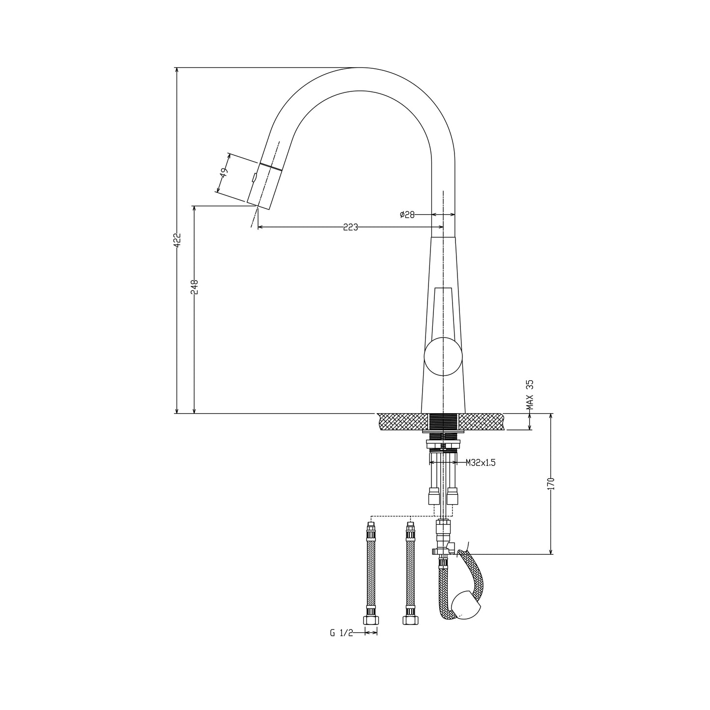 Luxern Sink Mixer Pull-out