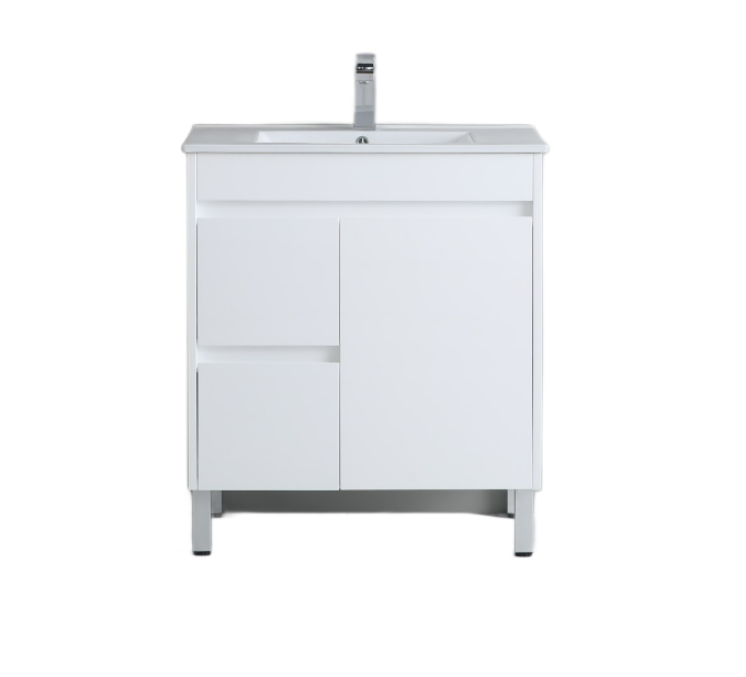 750*460*880mm White Polyurethane PVC Standard Vanity Polar P74LLG