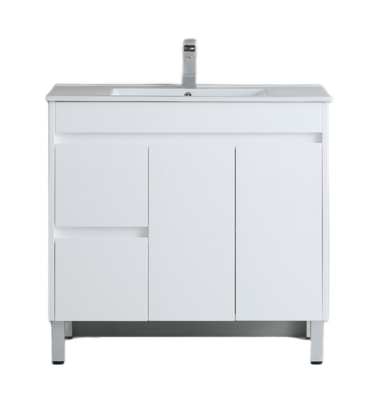 900*460*880mm White Polyurethane PVC Standard Vanity Polar P94LLG