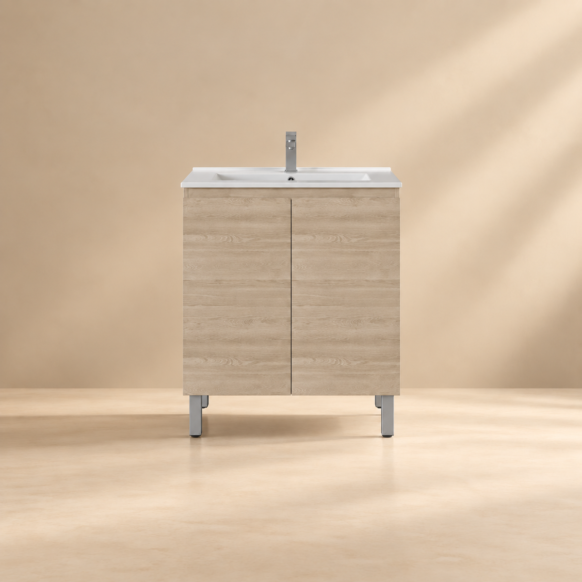 Slim Freestanding Vanity with Legs 750*360*860mm(Double-Door)