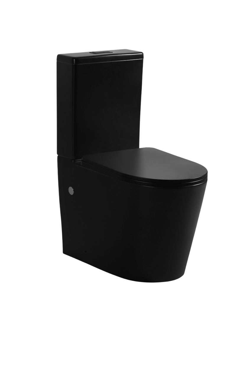 655*385*870mm Avis Rimless Toilet Suite KDK022R-MB/KDK022R-MW Trap Included