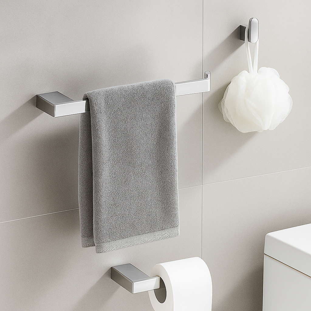 Premium Bathroom Hardware Collection Chrome (4-Piece) COMBO4C