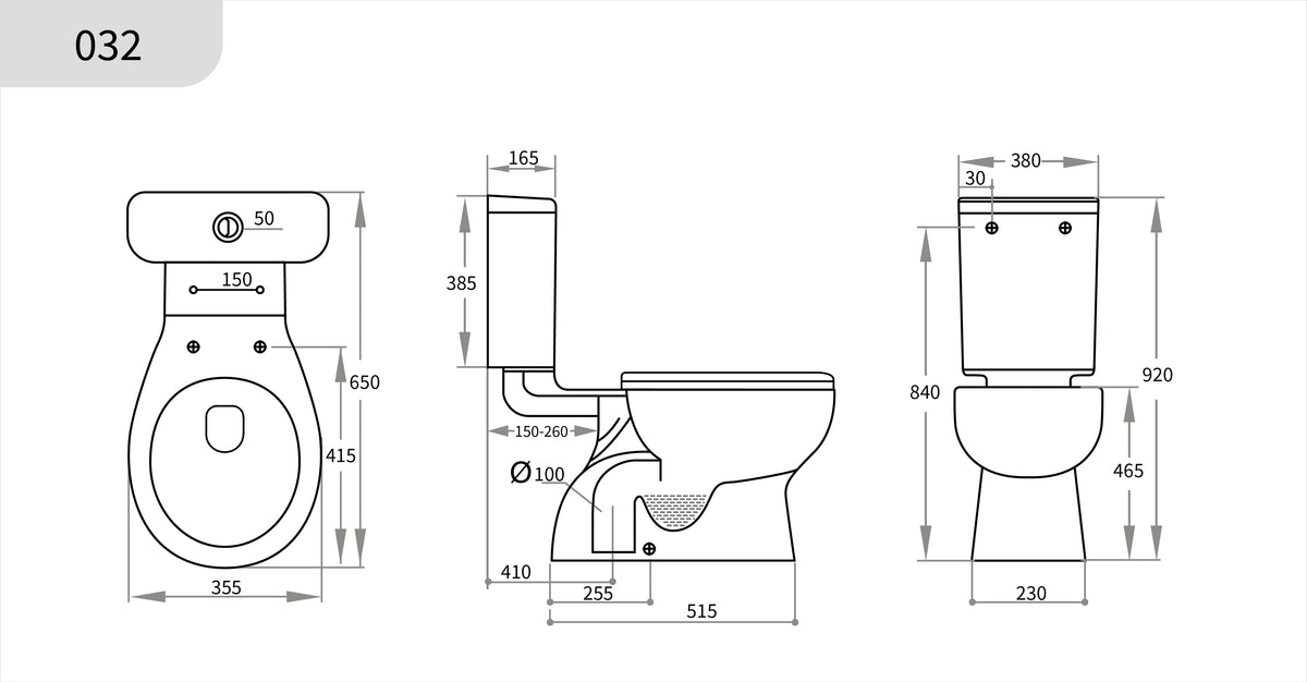 Link Toilet Suite Trap Included 650*380*920mm