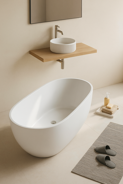 Cavona Free Standing Bathtub Non Overflow 1300-1700mm