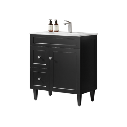 Ashford Floor Vanity 740*455*880mm Matte Black