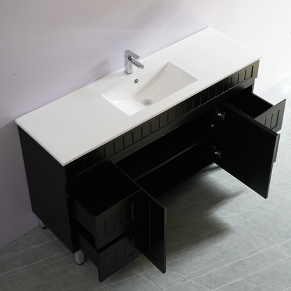 Ceto ACACIA 1500*460*860mm Free Standing Matte Black Vanity