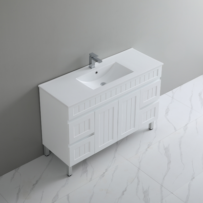Ceto ACACIA 1200mm*460mm*860mm free standing Matte White Vanity
