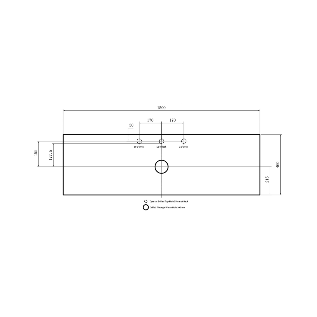 Standard Above Counter Top 600-1800mm