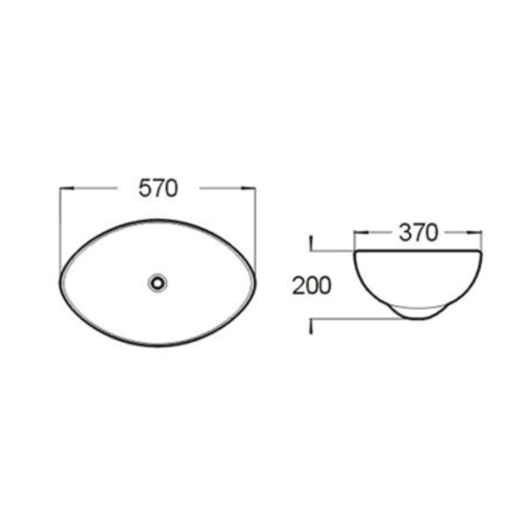 Above Counter Basin 570*370*200mm