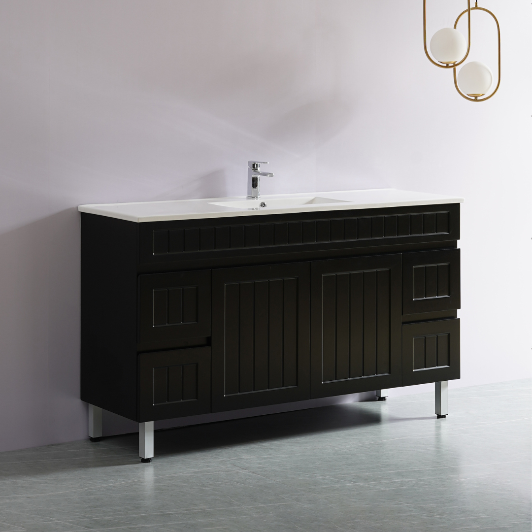 Ceto ACACIA 1500*460*860mm Free Standing Matte Black Vanity