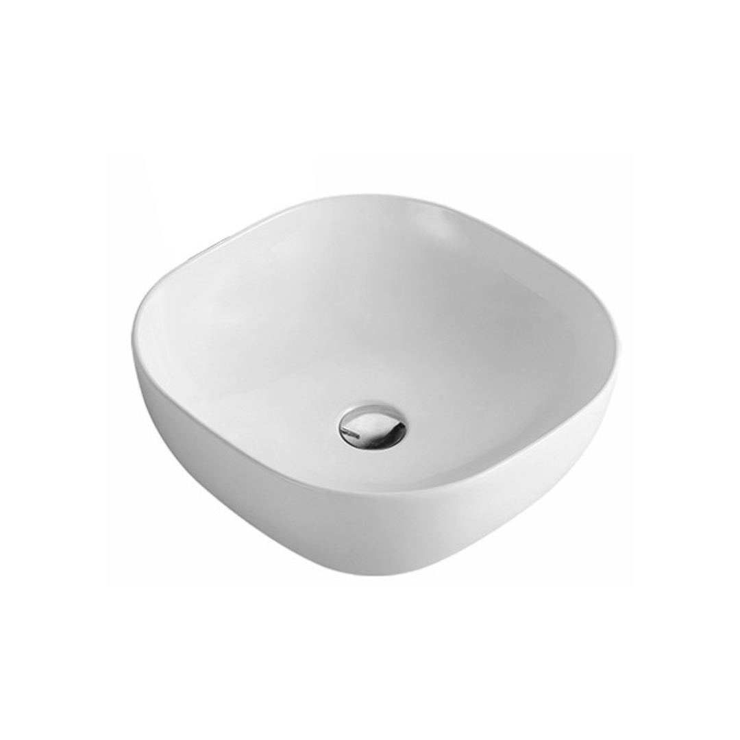Gloss White Ceramic Console Basin 425*425*150mm