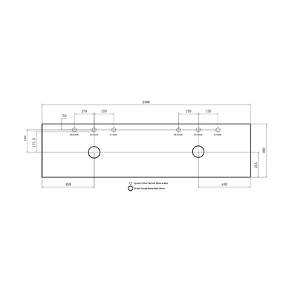 Standard Above Counter Top 600-1800mm