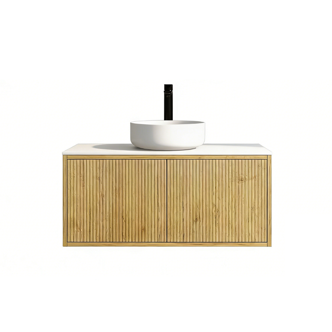 Bellevue Slim Wall-Mounted Vanity 890*386*380mm Prime Oak