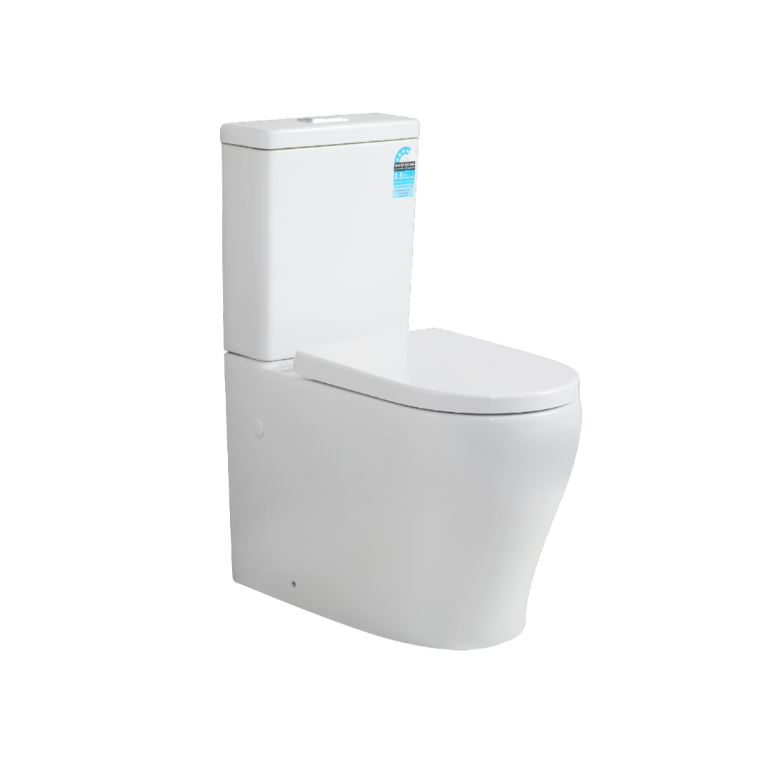 Zeus Tornado Flush Back to Wall Rimless Toilet Suite 660*385*870mm Trap Included
