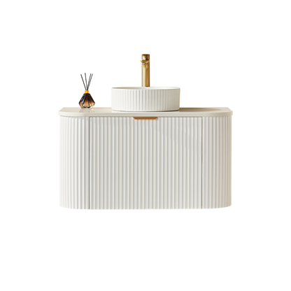 Solea Standard Wall Hung PVC Cabinet with soft closing door 600/750/900mm