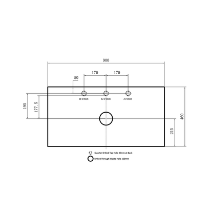 Standard Above Counter Top 600-1800mm