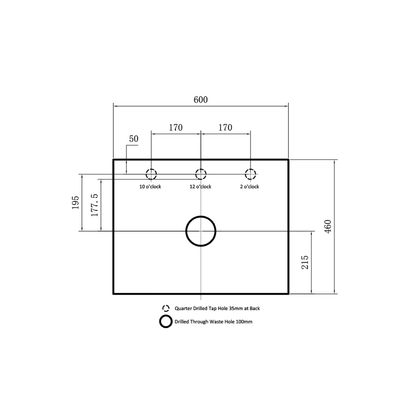 Standard Above Counter Top 600-1800mm