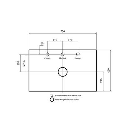 Standard Above Counter Top 600-1800mm