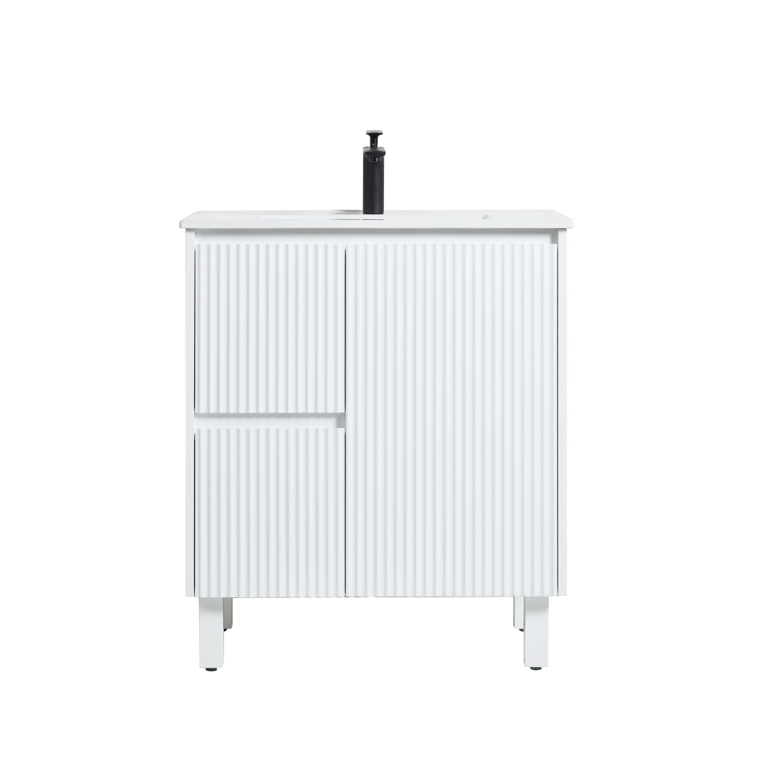 Brighton Floor Vanity 750*460*880mm Matte White