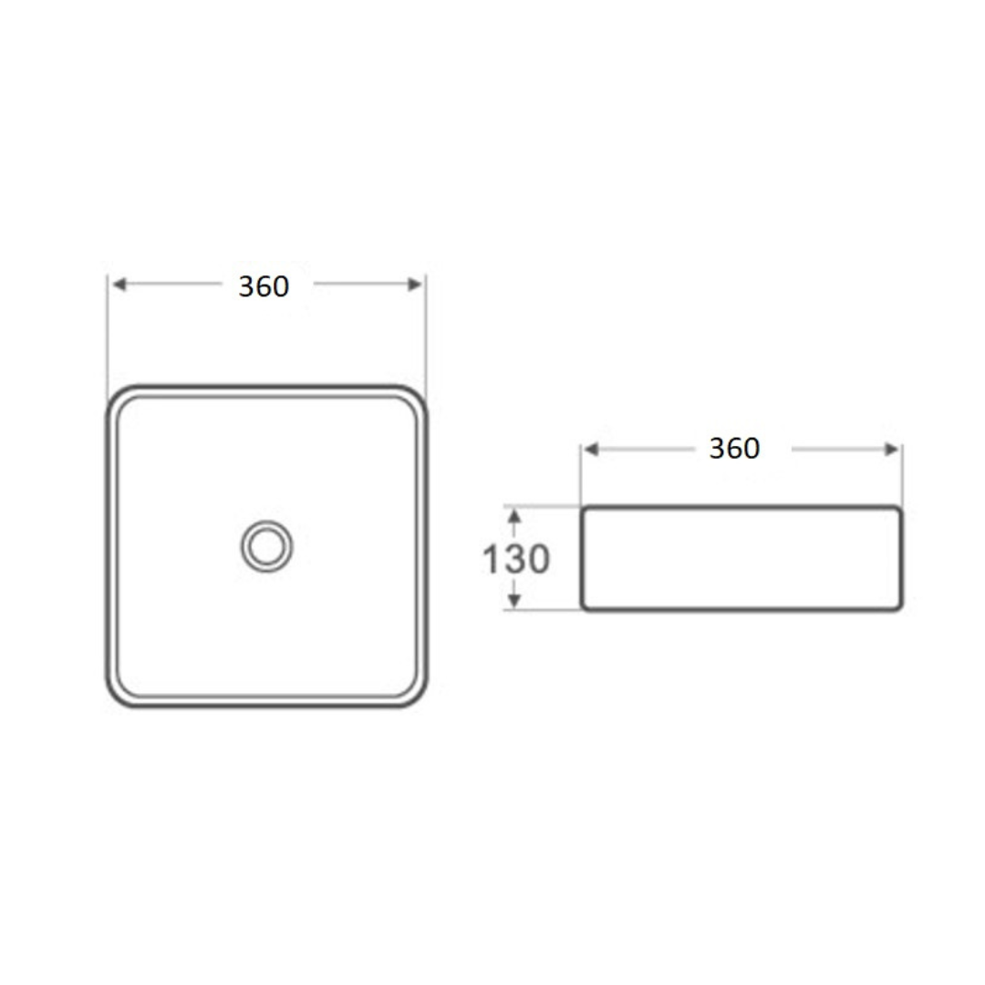Above Counter Basin 360*360*110mm