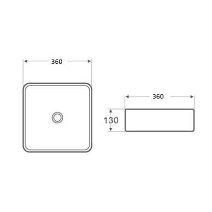 Above Counter Basin 360*360*110mm
