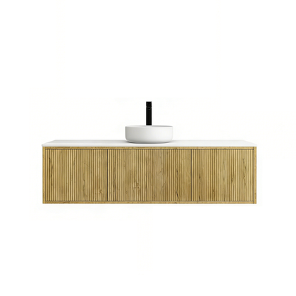 Bellevue Slim Wall-Mounted  Vanity 1490*386*380mm Prime Oak