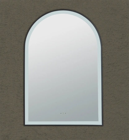Aura Iron Arch Framed LED Mirror – Front & Backlit Smart touch free controls 600*900mm LFMAR6090-MB/BG/BN/GM