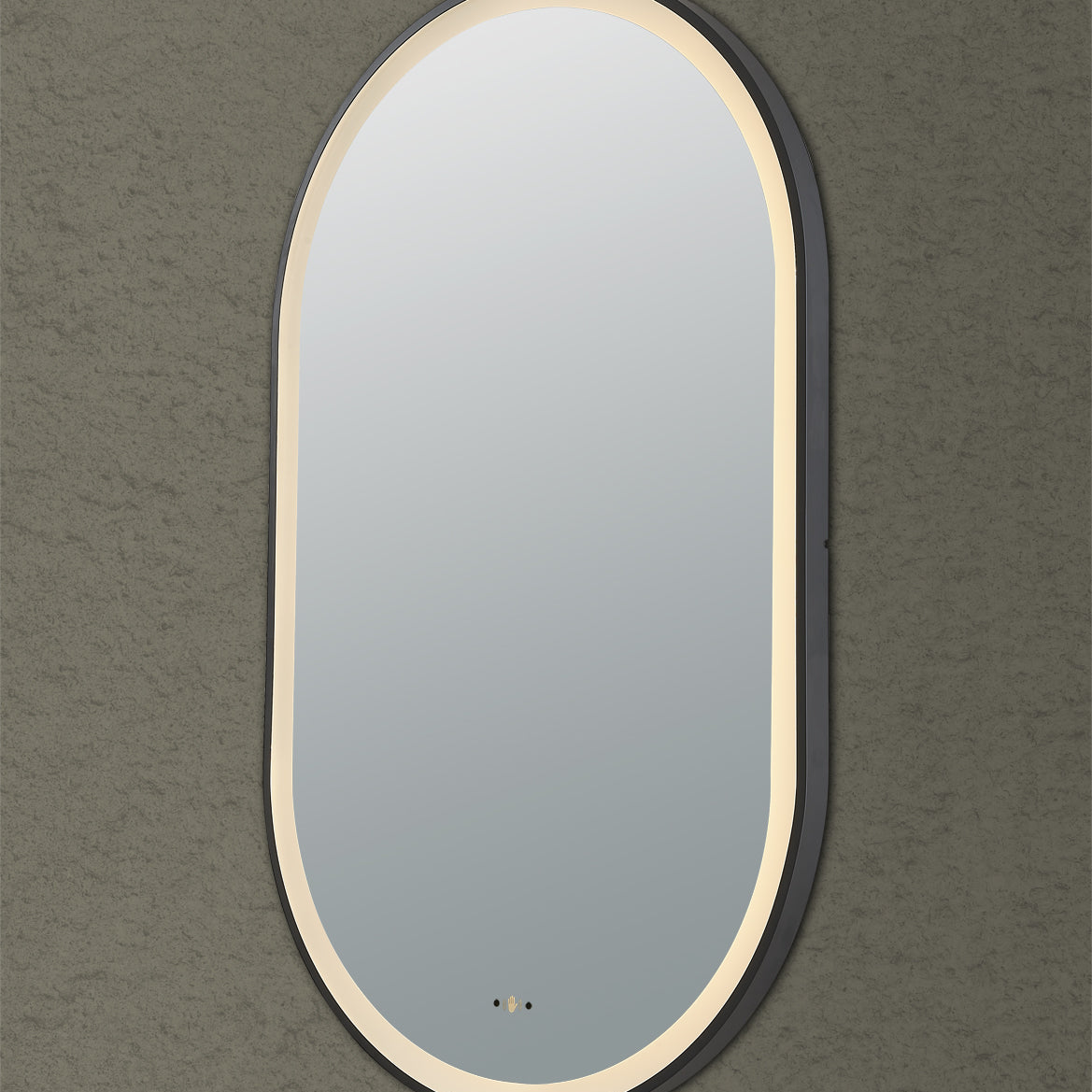 Iron Framed LED Bathroom Mirror – Electroplated Finish 600×1000mm