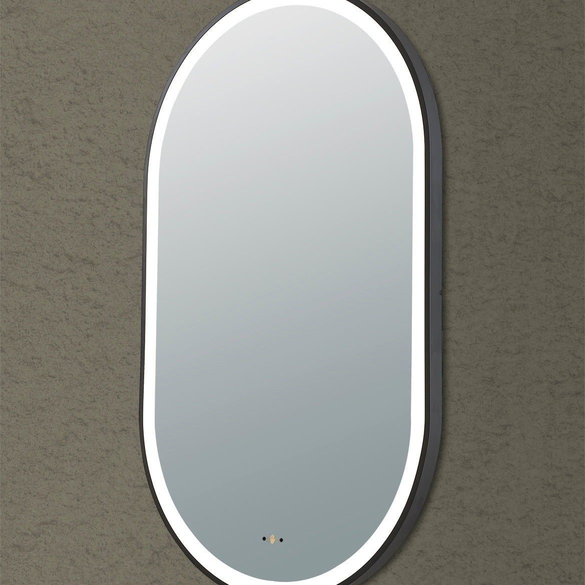 Iron Framed LED Bathroom Mirror – Electroplated Finish 600×1000mm