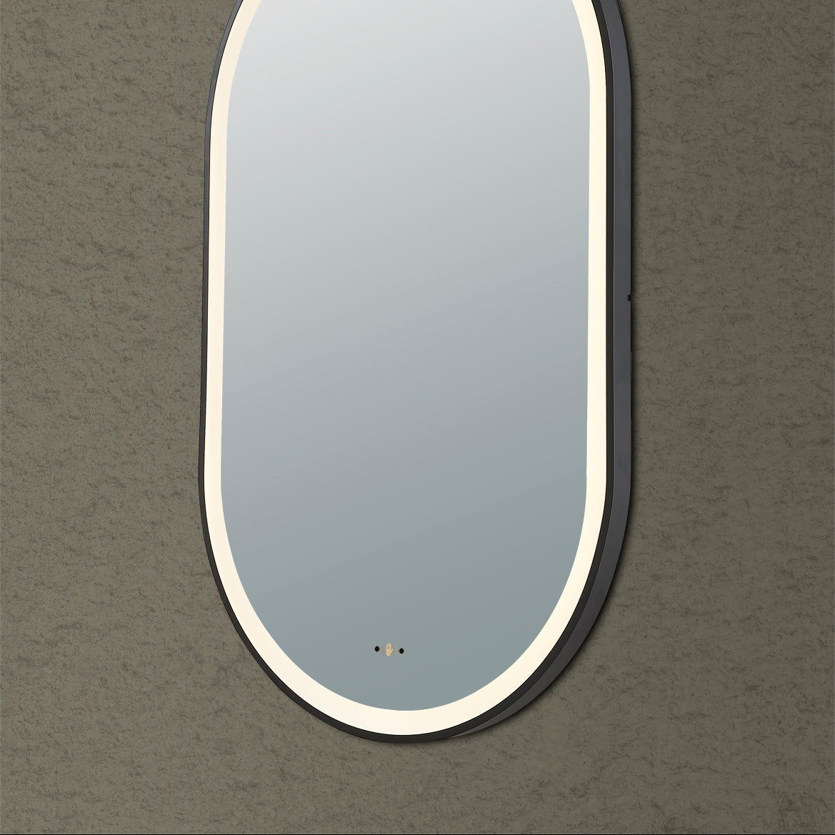 Iron Framed LED Bathroom Mirror – Electroplated Finish 600×1000mm