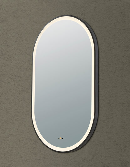 Ovian Iron Framed LED Mirror Electroplated 600*1000mm LFMOV60100-MB/BG/BN/GN