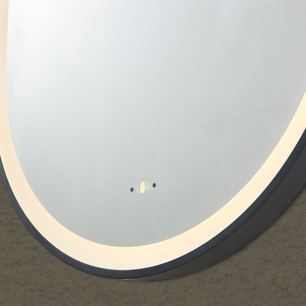 Iron Framed LED Bathroom Mirror – Electroplated Finish 600×1000mm