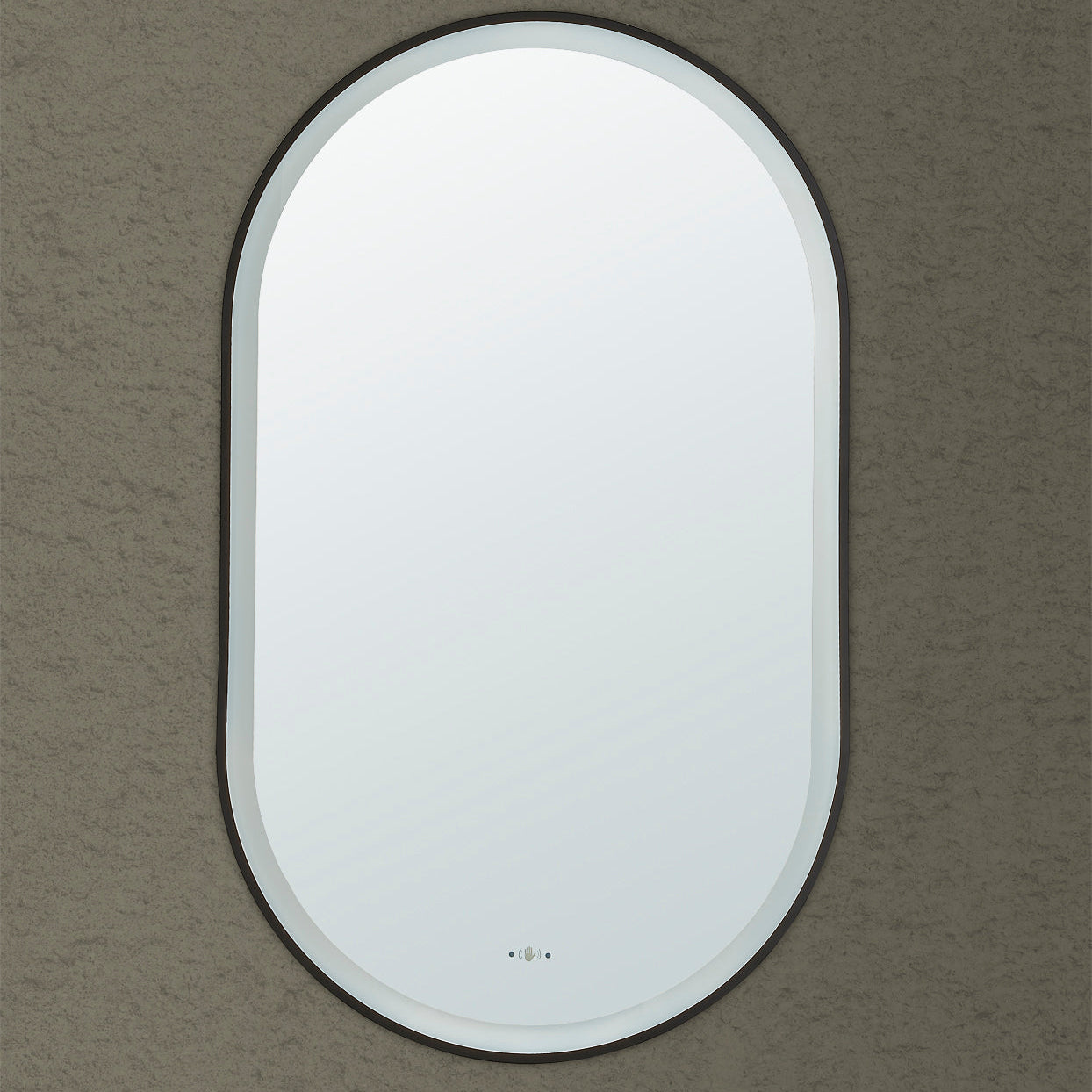 Iron Framed LED Bathroom Mirror – Electroplated Finish 600×1000mm