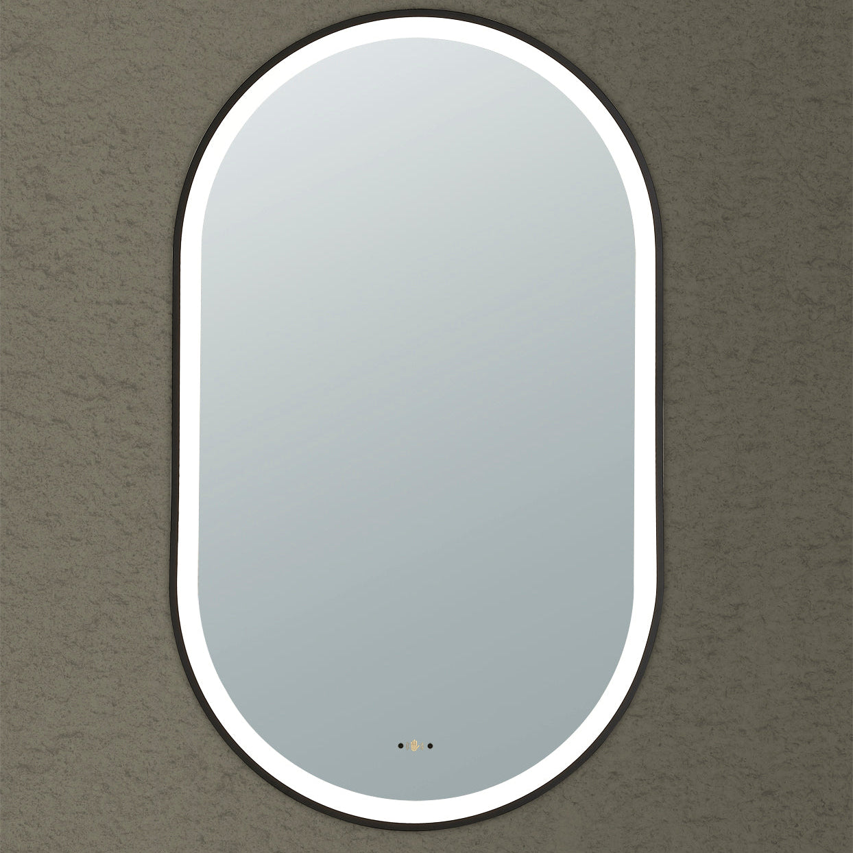 Iron Framed LED Bathroom Mirror – Electroplated Finish 600×1000mm