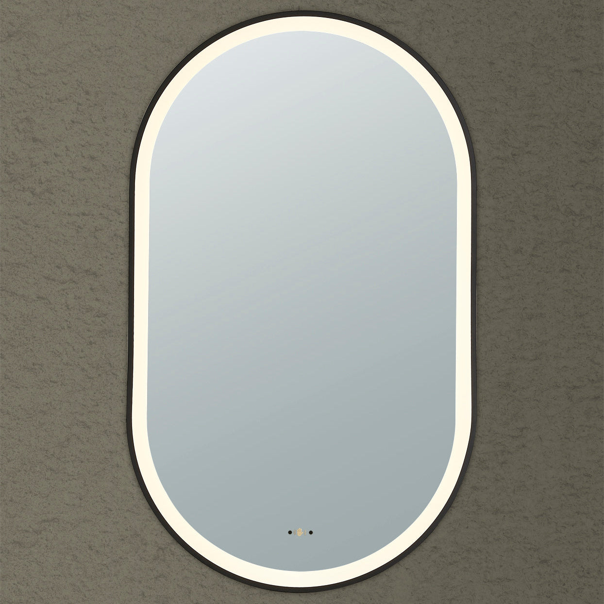 Iron Framed LED Bathroom Mirror – Electroplated Finish 600×1000mm