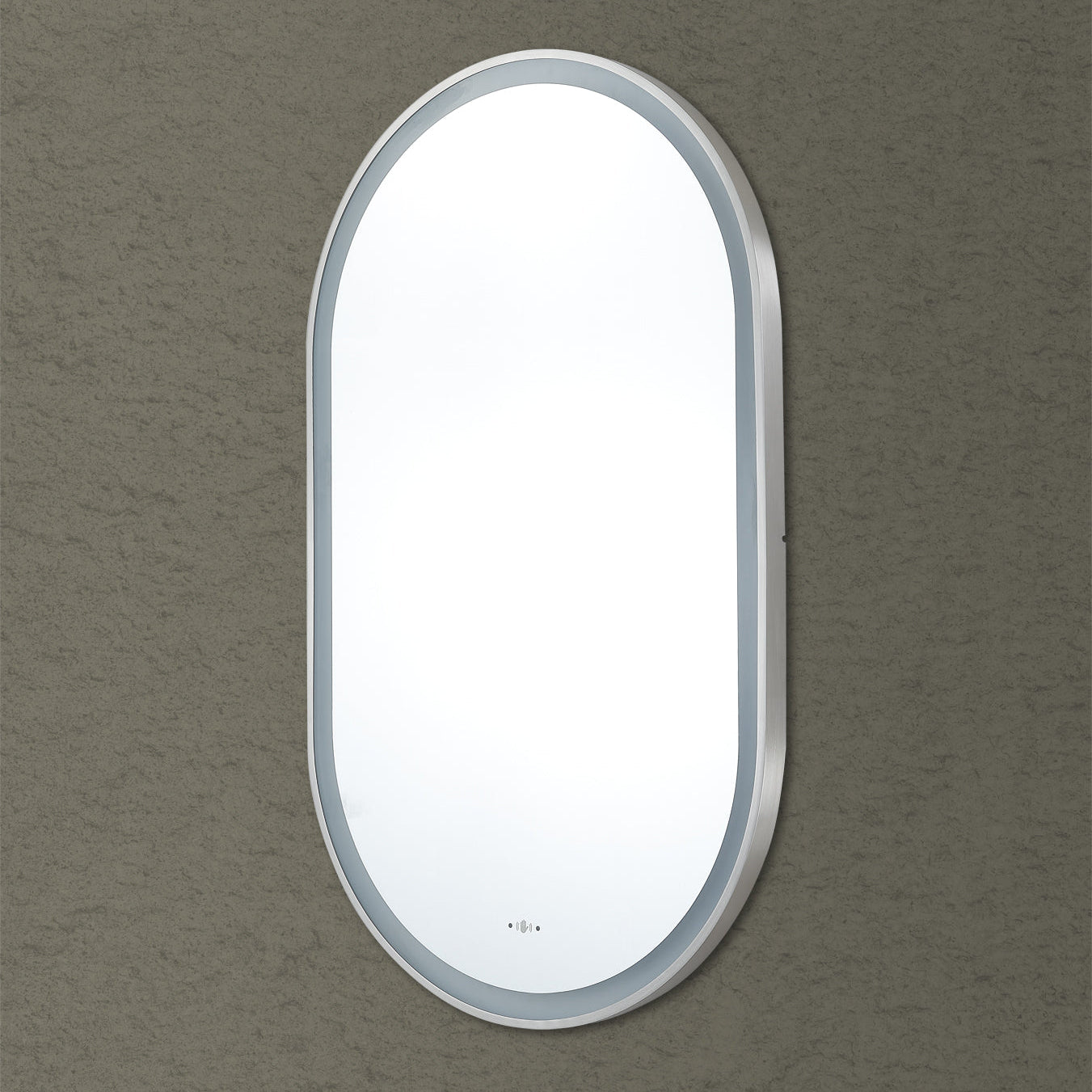 Iron Framed LED Bathroom Mirror – Electroplated Finish 450×900mm
